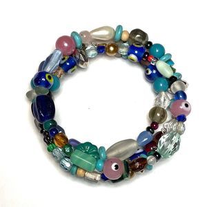 JEWELRY SALE! Handmade twist glass bead bracelet